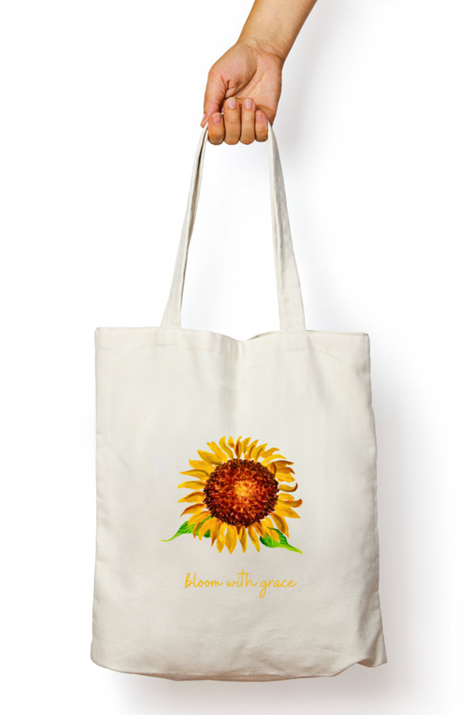 Sunflower Zipper Tote Bag Unisex (multicolor)