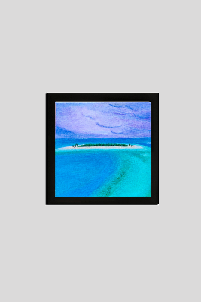 Lakshadweep - framed poster (black)