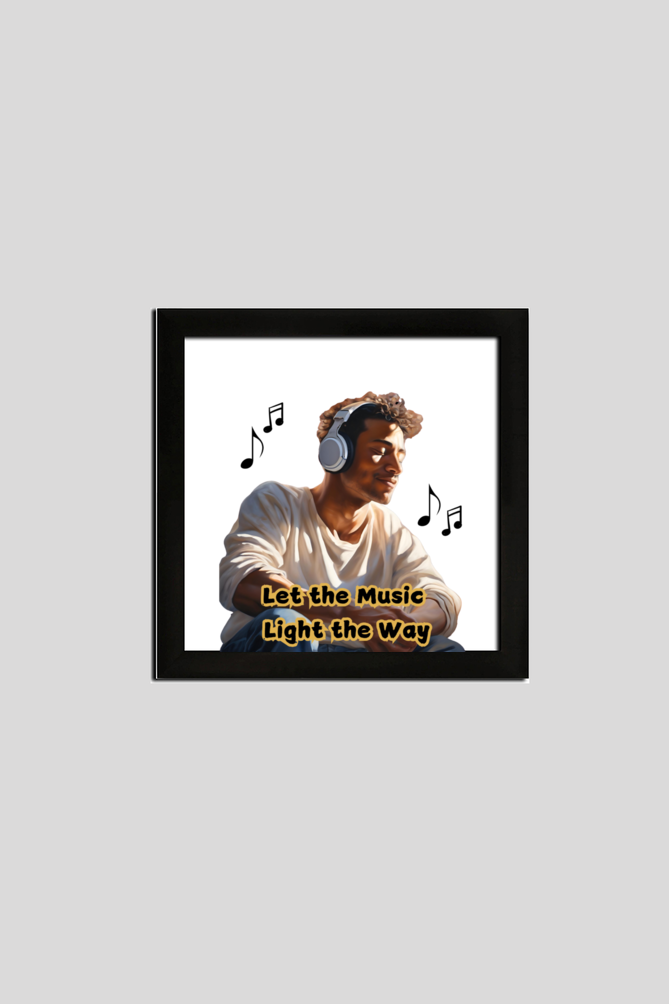 Let the Music - framed poster (black)
