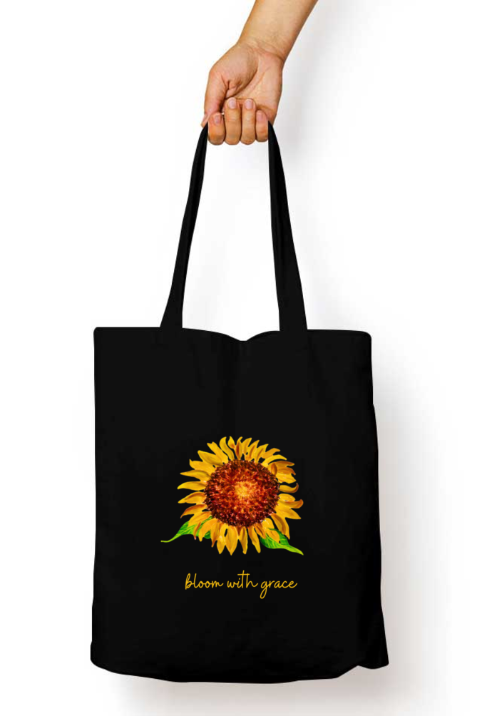 Sunflower Zipper Tote Bag Unisex (multicolor)