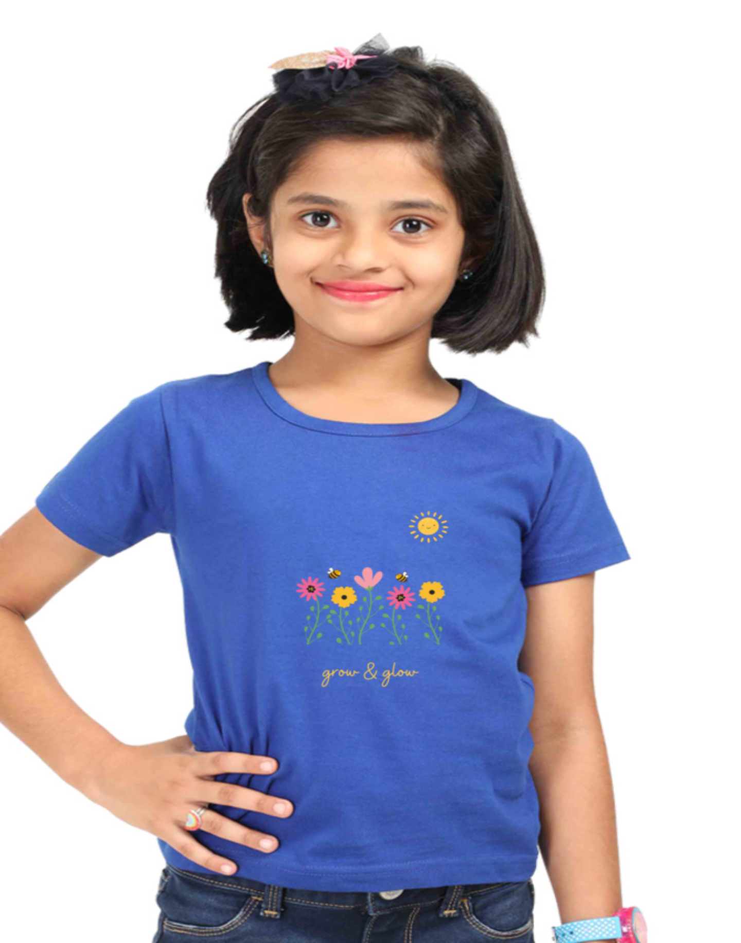 Kids (girl) t-shirt - floral (Multicolor)