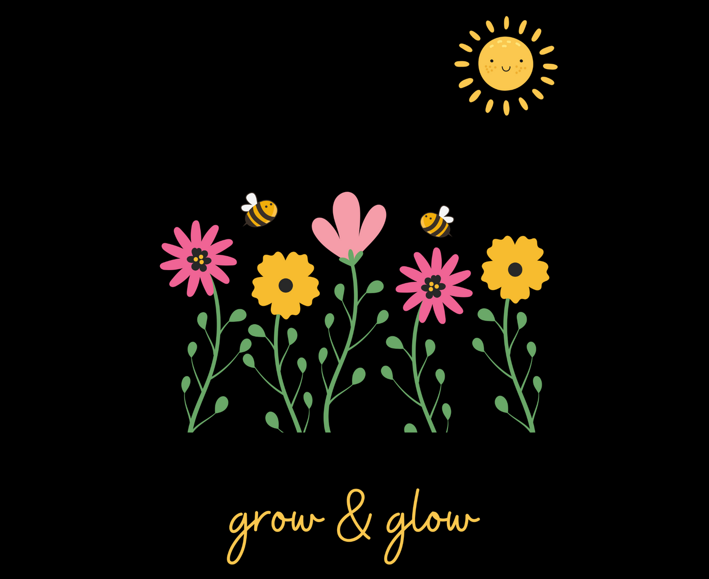 kid's (girl) floral Premium Hoodie (black)