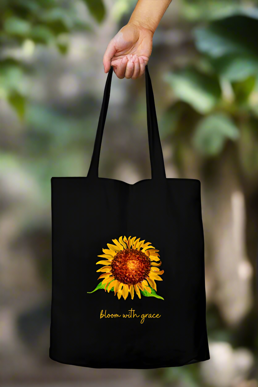 Sunflower Zipper Tote Bag Unisex (multicolor)