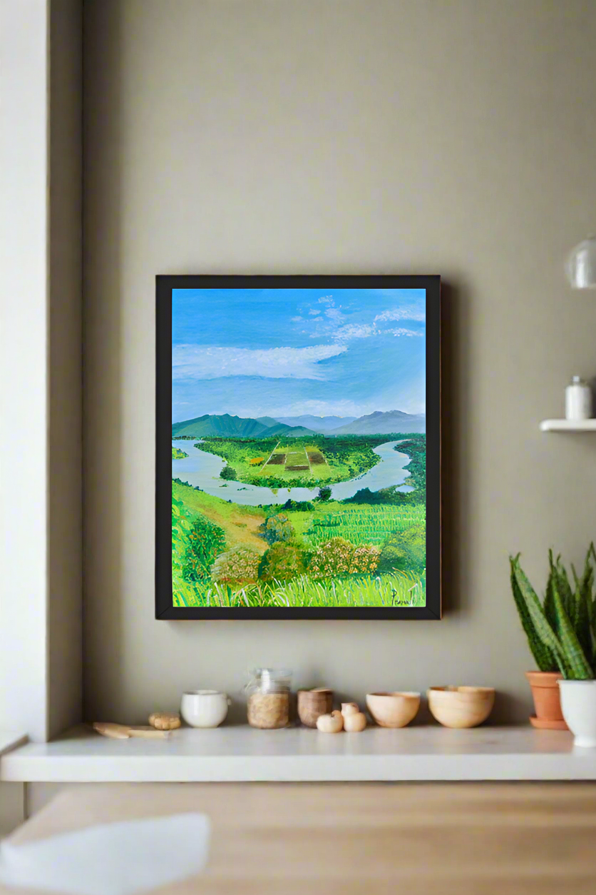 Necklace - framed poster (black)