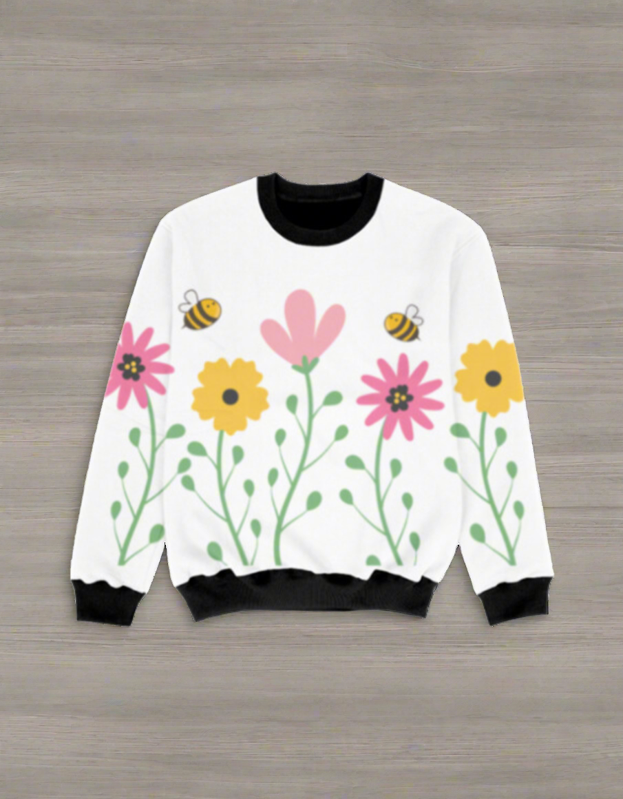 Kids Floral All Over Printed Sweatshirt