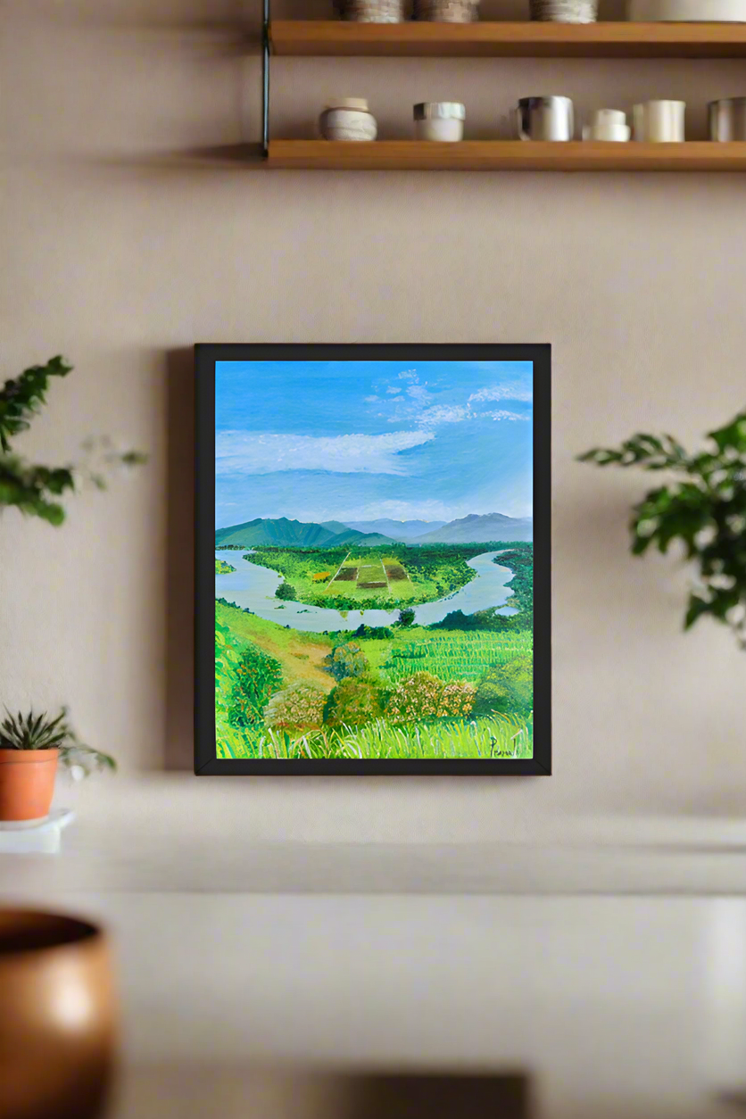 Necklace - framed poster (black)