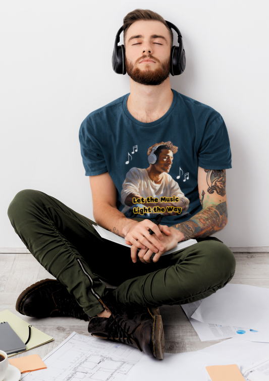 Let the Music Light the Way - Men's T-shirt (multicolor)