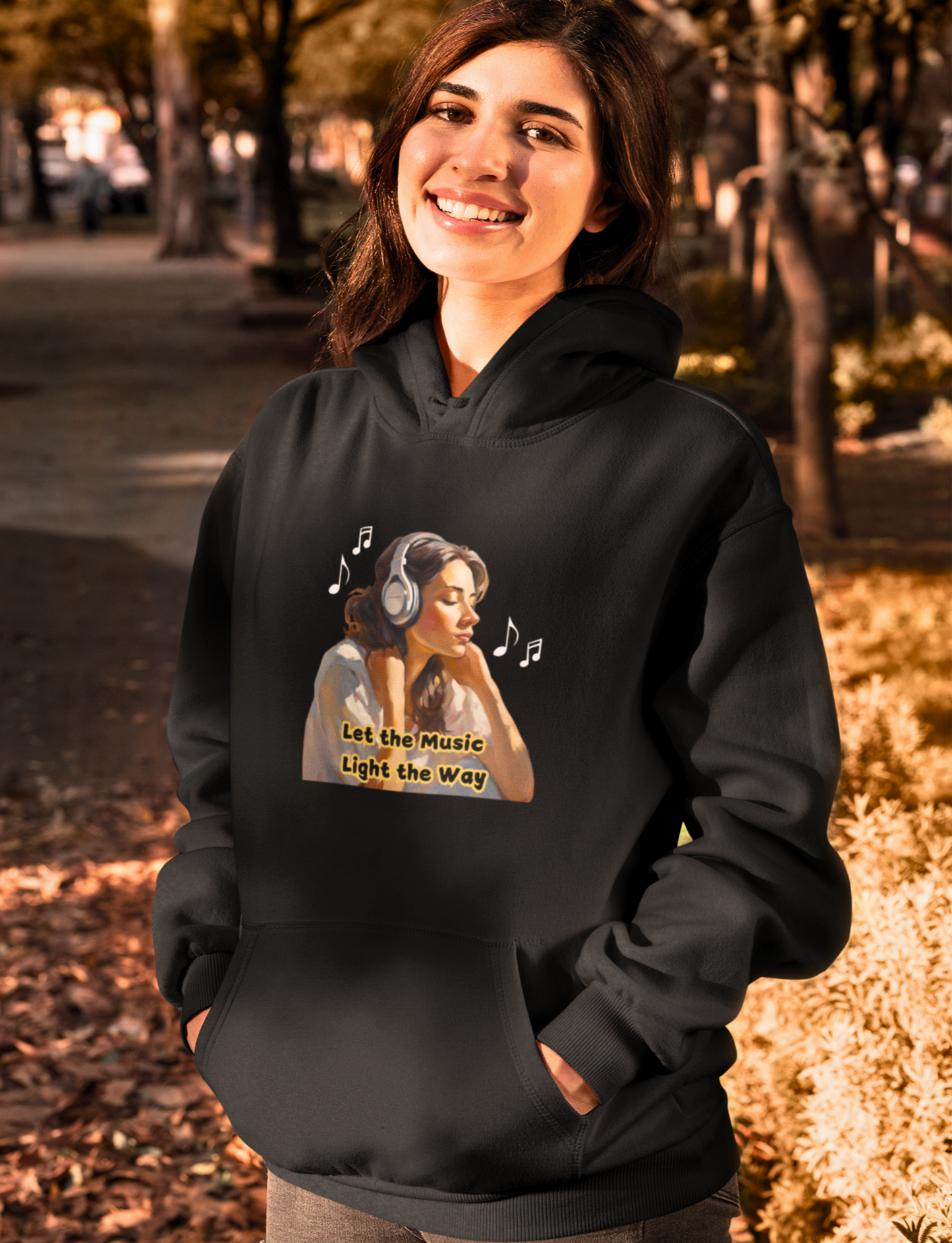 Let the Music Light the Way - Women's Premium Hoodie (Multicolor)